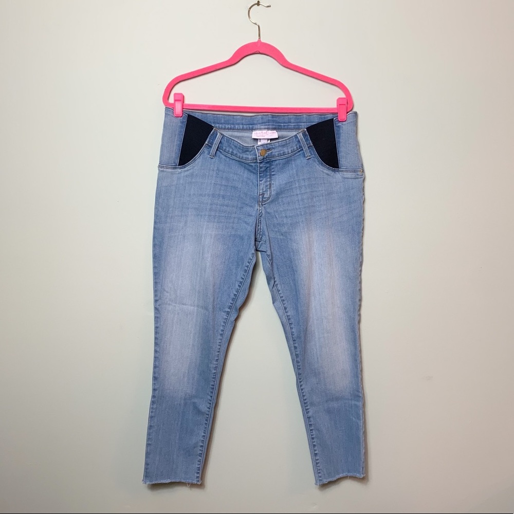Isabel Maternity Jeggings Raw Hem